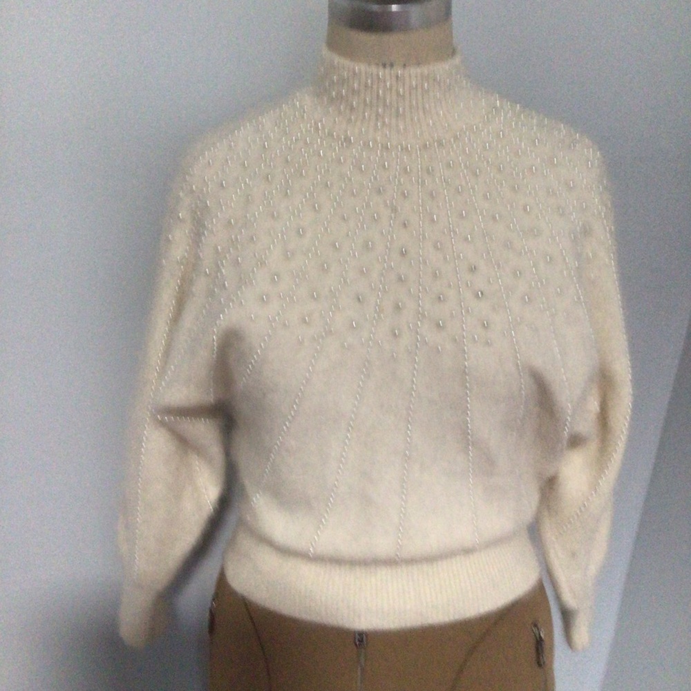Vintage beaded sweater by Madeline size small